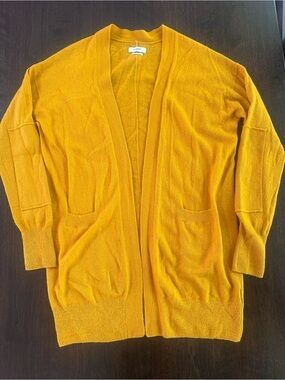 Isabel Marant Butternut Mustard Yellow Open Front Cardigan Sweater 40 L